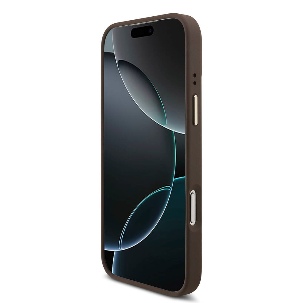 Apple iPhone 17 Pro Max Kılıf Guess Orjinal Lisanslı M-safe Şarj Özellikli 4G Metal Büyük Logolu Kartlıklı Kapak - 7