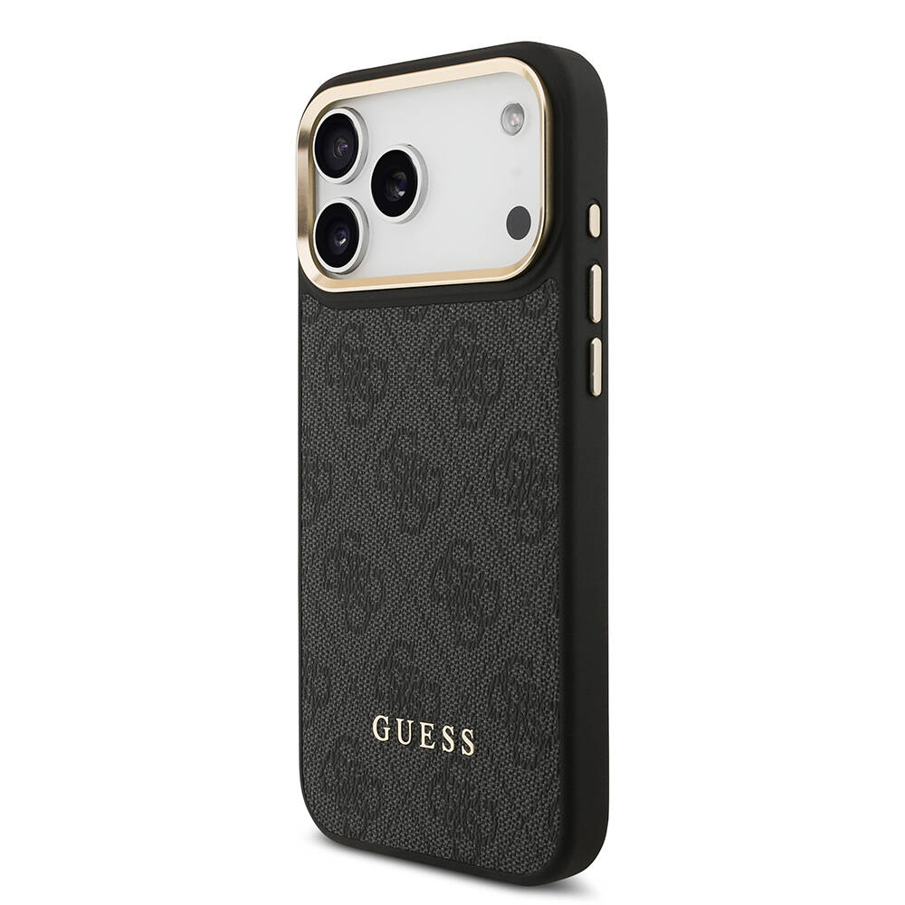 Apple iPhone 17 Pro Max Kılıf Guess Orjinal Lisanslı M-safe Şarj Özellikli 4G Metal Büyük Logolu Kartlıklı Kapak - 13