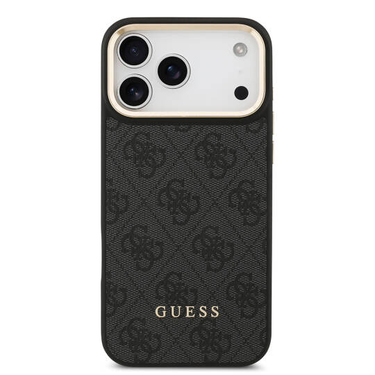 Apple iPhone 17 Pro Max Kılıf Guess Orjinal Lisanslı M-safe Şarj Özellikli 4G Metal Büyük Logolu Kartlıklı Kapak - 14
