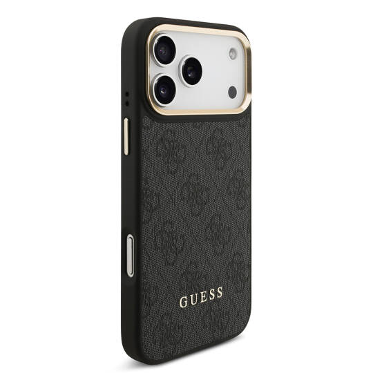 Apple iPhone 17 Pro Max Kılıf Guess Orjinal Lisanslı M-safe Şarj Özellikli 4G Metal Büyük Logolu Kartlıklı Kapak - 15