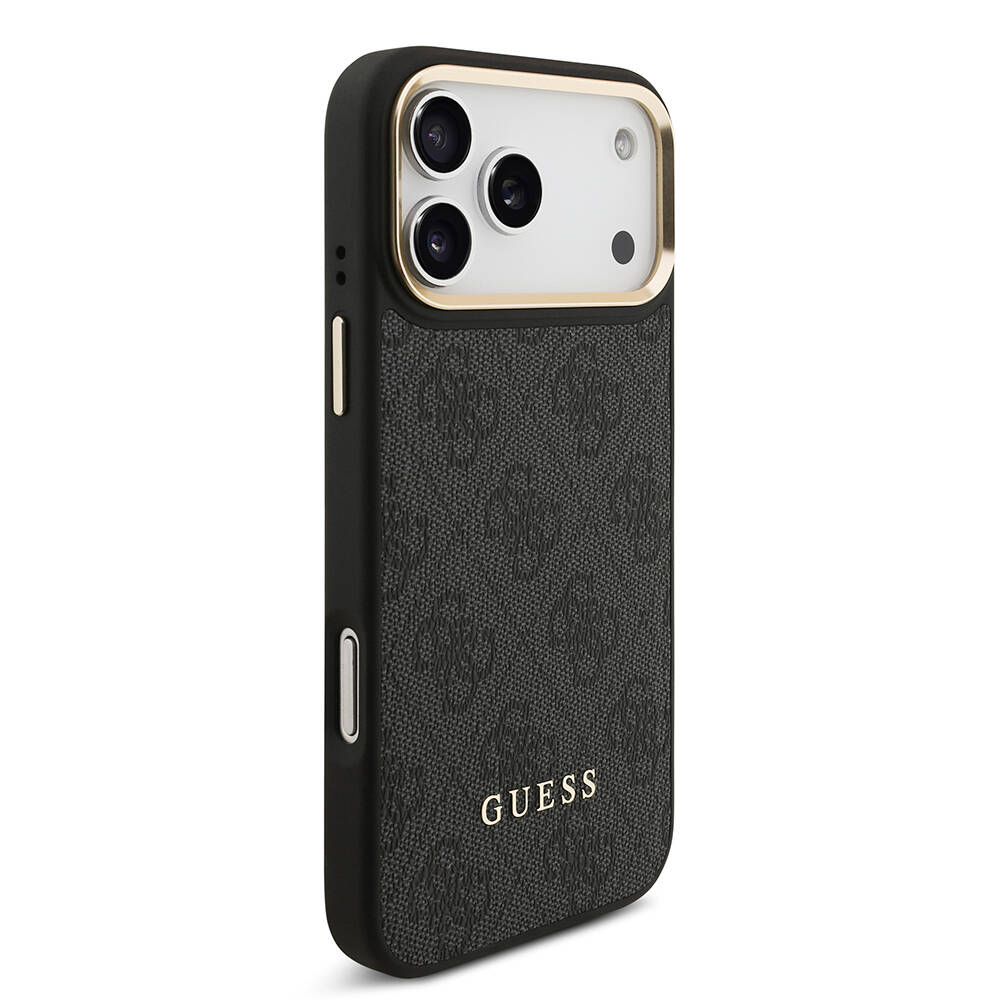 Apple iPhone 17 Pro Max Kılıf Guess Orjinal Lisanslı M-safe Şarj Özellikli 4G Metal Büyük Logolu Kartlıklı Kapak - 15