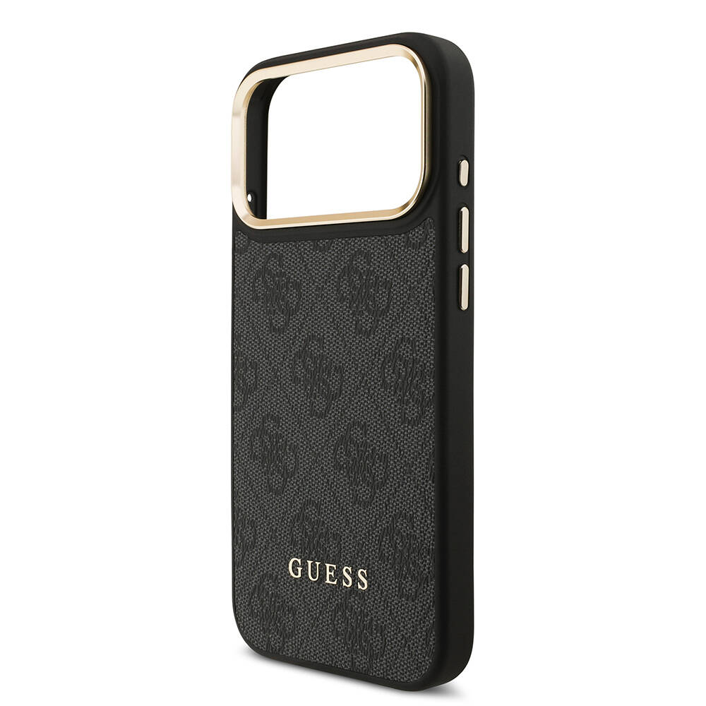 Apple iPhone 17 Pro Max Kılıf Guess Orjinal Lisanslı M-safe Şarj Özellikli Askılı ve 4G Logo Kartlıklı Kapak - 18