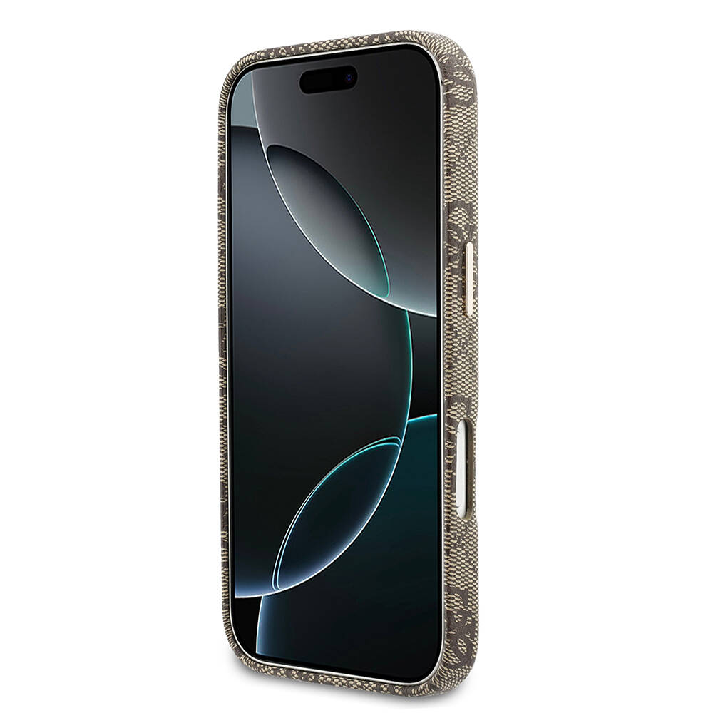 Apple iPhone 17 Pro Max Kılıf Guess Orjinal Lisanslı M-safe Şarj Özellikli Script Yazı Logolu 4G Desenli Kapak - 21