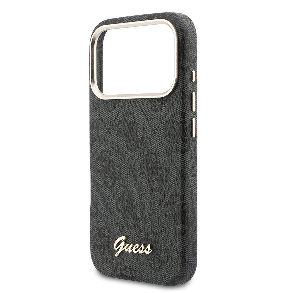 Apple iPhone 17 Pro Max Kılıf Guess Orjinal Lisanslı M-safe Şarj Özellikli Script Yazı Logolu 4G Desenli Kapak - 14