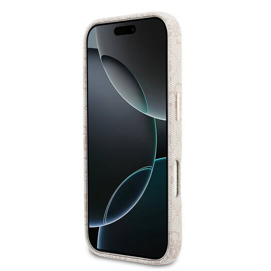 Apple iPhone 17 Pro Max Kılıf Guess Orjinal Lisanslı M-safe Şarj Özellikli Script Yazı Logolu 4G Desenli Kapak - 5