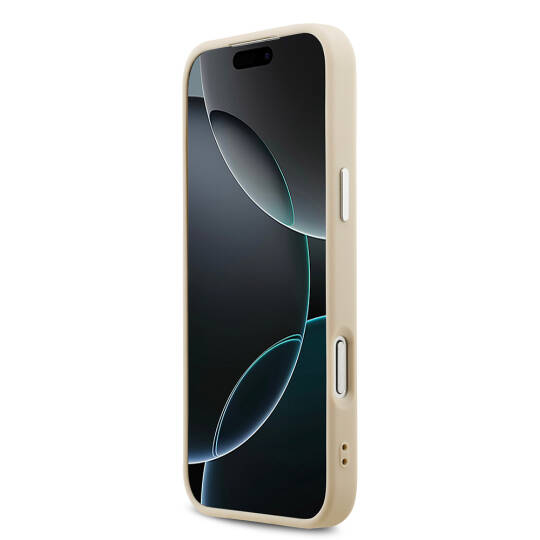 Apple iPhone 17 Pro Max Kılıf Guess Orjinal Lisanslı M-safe Şarj Özellikli Sıcak Baskılı Klasik Yazı Logolu PU Deri Peony Kapak - 15