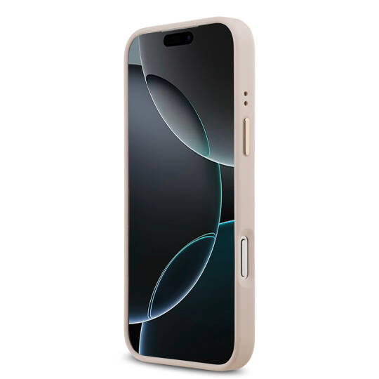 Apple iPhone 17 Pro Max Kılıf Guess Orjinal Lisanslı M-safe Şarj Özellikli Sıcak Baskılı Yazı Logolu PU Deri Peony Kapak - 29
