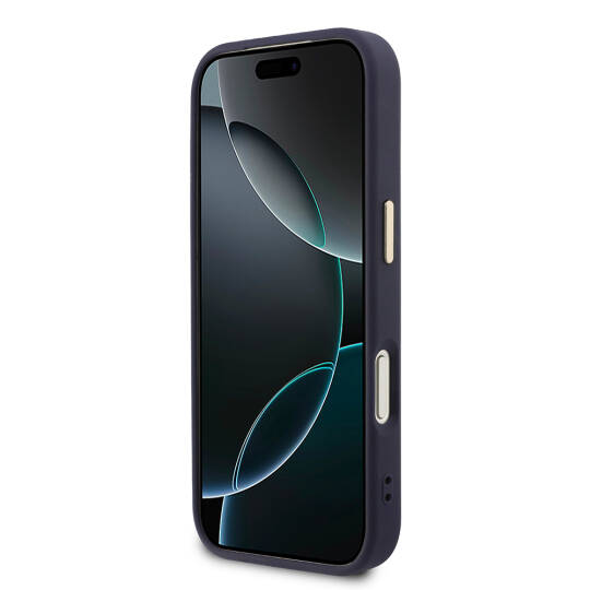 Apple iPhone 17 Pro Max Kılıf Guess Orjinal Lisanslı M-safe Şarj Özellikli Sıcak Baskılı Yazı Logolu PU Deri Peony Kapak - 5