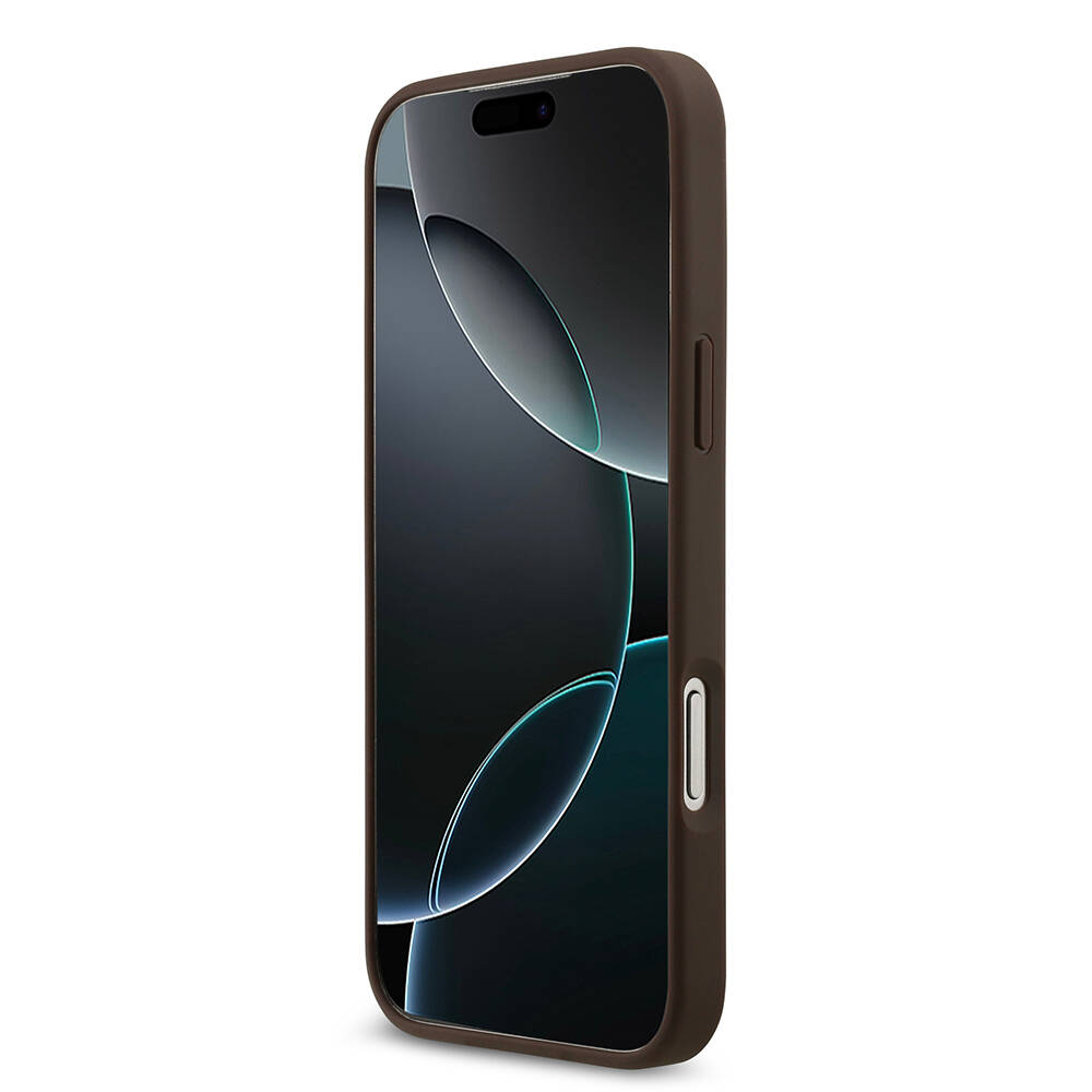 Apple iPhone 17 Pro Max Kılıf Guess Orjinal Lisanslı M-safe Şarj Özellikli Yazı Logolu Circle Classic Kapak - 8