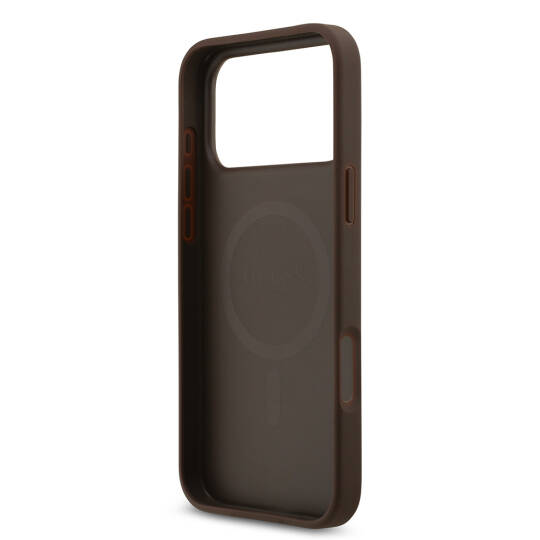 Apple iPhone 17 Pro Max Kılıf Guess Orjinal Lisanslı M-safe Şarj Özellikli Yazı Logolu Circle Classic Kapak - 10