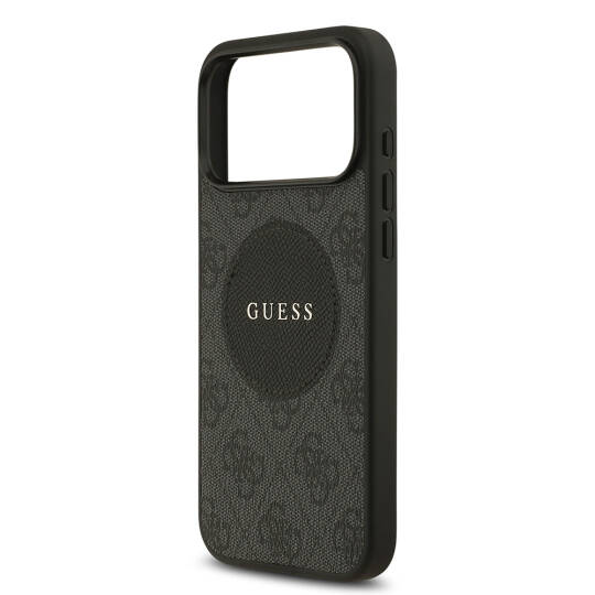 Apple iPhone 17 Pro Max Kılıf Guess Orjinal Lisanslı M-safe Şarj Özellikli Yazı Logolu Circle Classic Kapak - 15