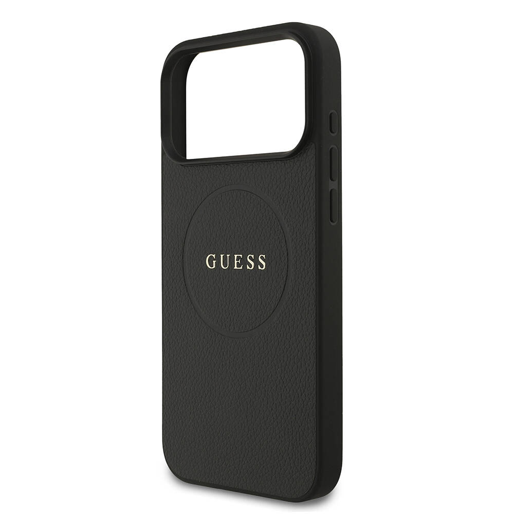 Apple iPhone 17 Pro Max Kılıf Guess Orjinal Lisanslı M-safe Şarj Özellikli Yazı Logolu PU Deri Kapak - 7