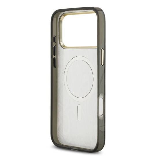 Apple iPhone 17 Pro Max Kılıf Guess Orjinal Lisanslı M-safe Şarj Özellikli Yazı Logolu Python Desenli Kapak - 15