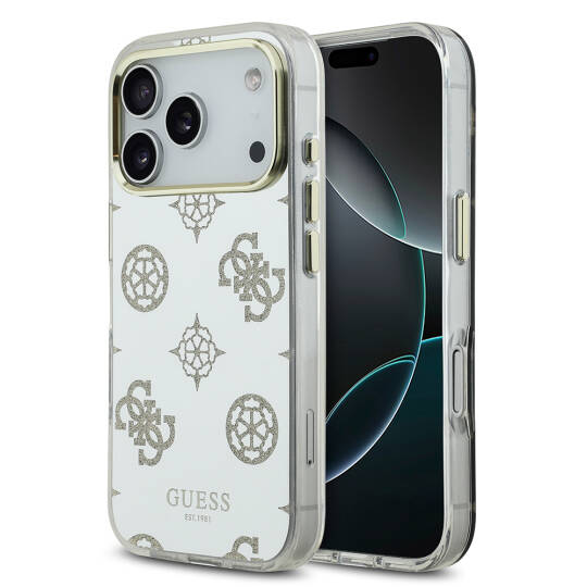Apple iPhone 17 Pro Max Kılıf Guess Orjinal Lisanslı Metal Kamera Çerçeveli Simli Aynalı Kapak - 3
