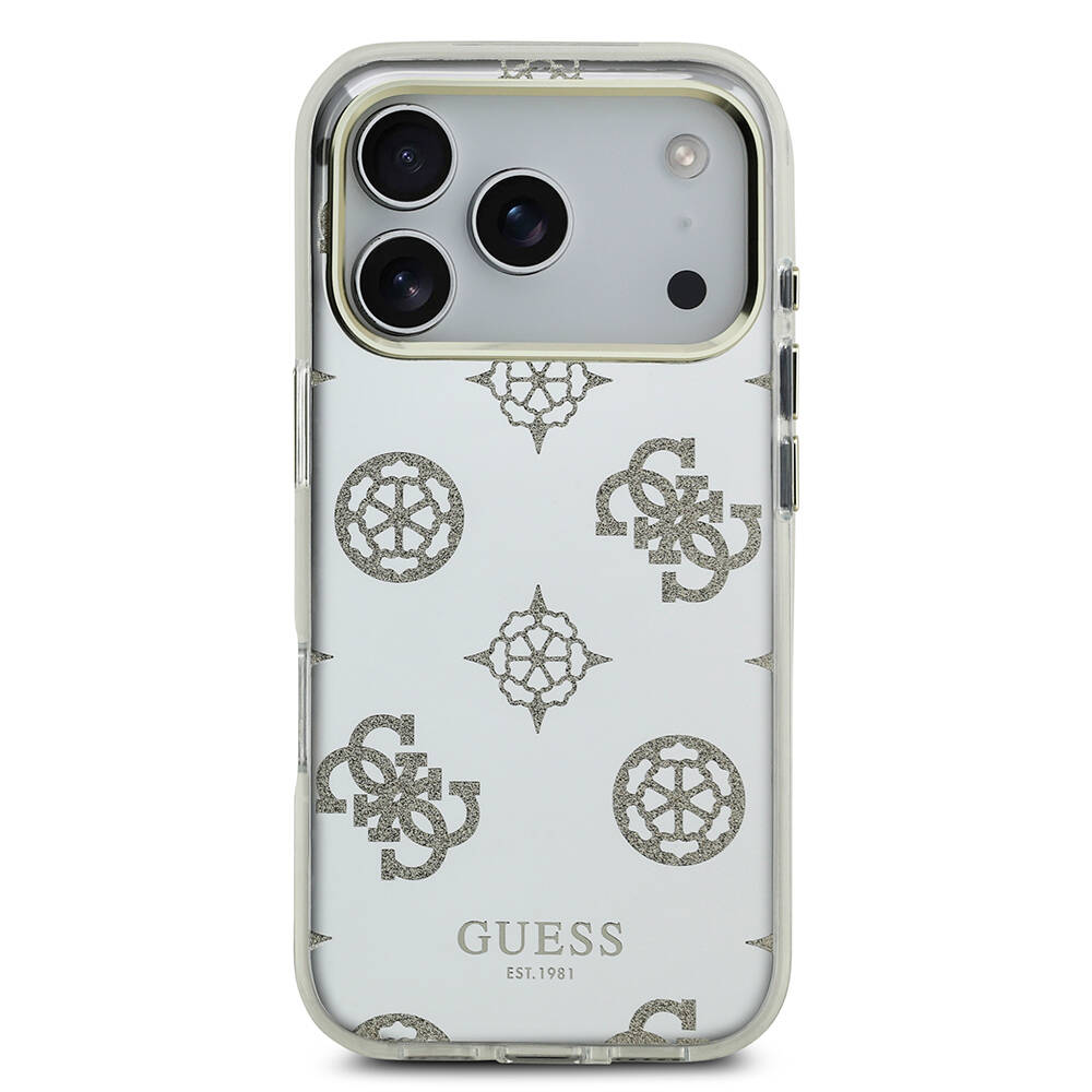 Apple iPhone 17 Pro Max Kılıf Guess Orjinal Lisanslı Metal Kamera Çerçeveli Simli Aynalı Kapak - 4
