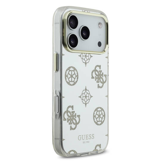Apple iPhone 17 Pro Max Kılıf Guess Orjinal Lisanslı Metal Kamera Çerçeveli Simli Aynalı Kapak - 5