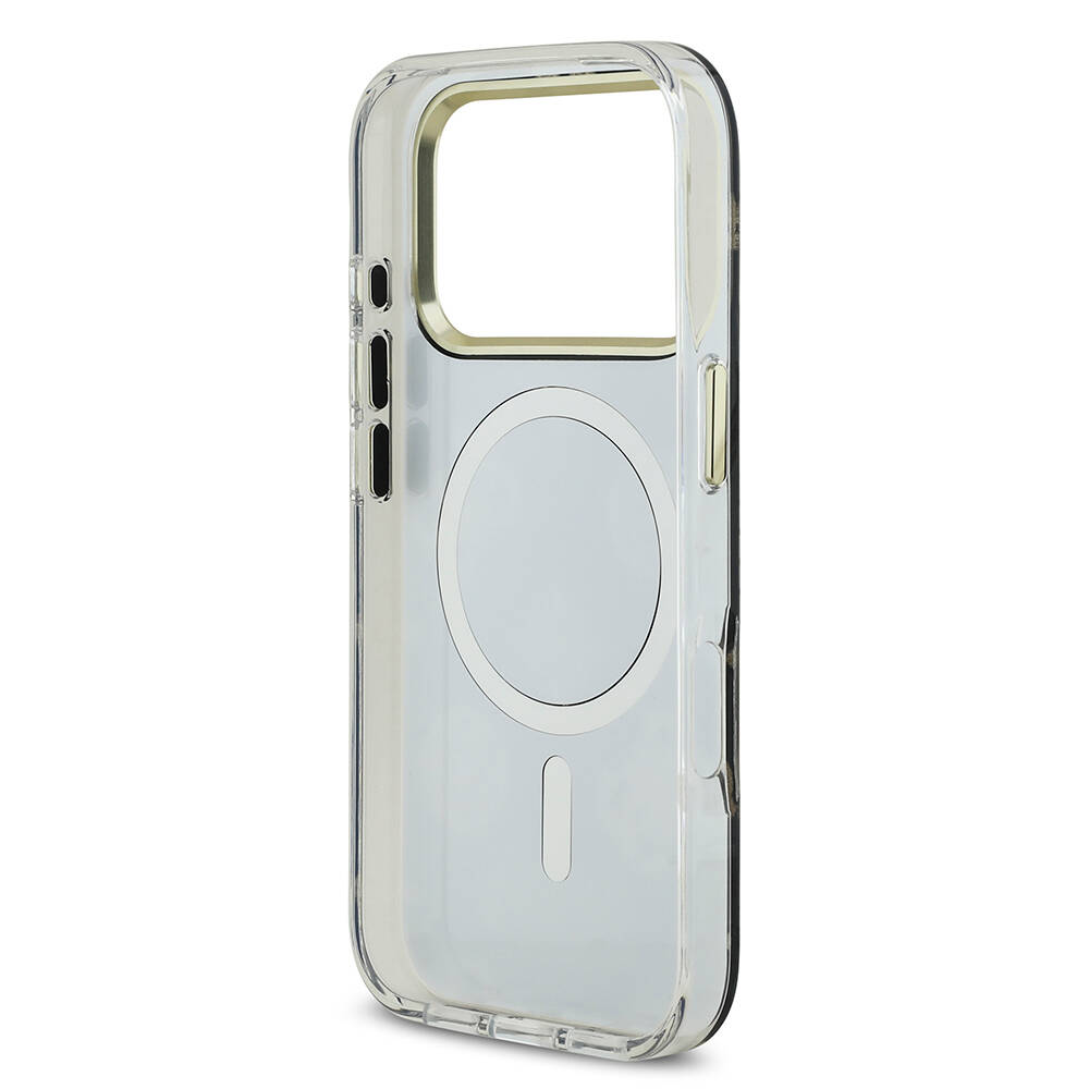 Apple iPhone 17 Pro Max Kılıf Guess Orjinal Lisanslı Metal Kamera Çerçeveli Simli Aynalı Kapak - 9