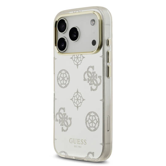 Apple iPhone 17 Pro Max Kılıf Guess Orjinal Lisanslı Metal Kamera Çerçeveli Simli Aynalı Kapak - 11