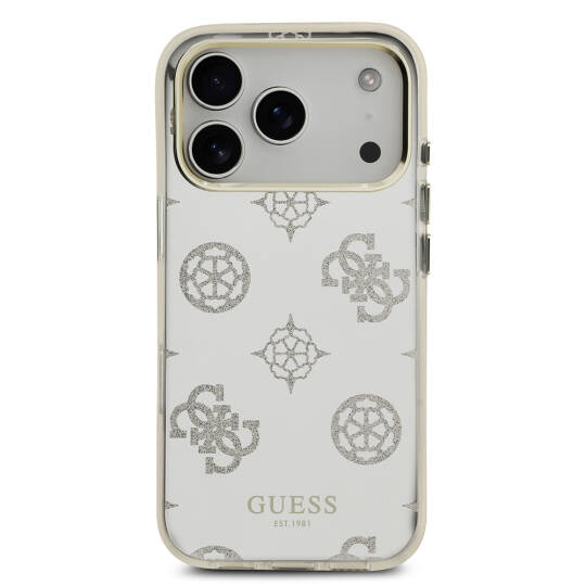 Apple iPhone 17 Pro Max Kılıf Guess Orjinal Lisanslı Metal Kamera Çerçeveli Simli Aynalı Kapak - 12