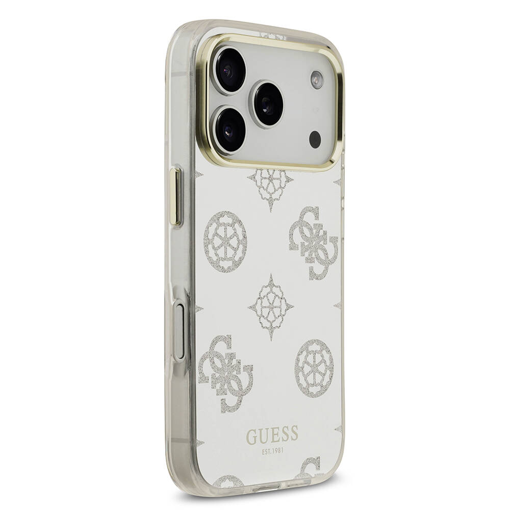 Apple iPhone 17 Pro Max Kılıf Guess Orjinal Lisanslı Metal Kamera Çerçeveli Simli Aynalı Kapak - 13