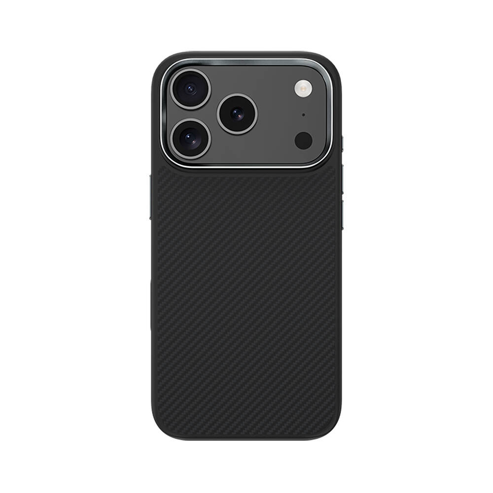 Apple iPhone 17 Pro Max Kılıf Karbon Fiber M-safe Şarj Özellikli Benks Hybrid ArmorPro 600D Kevlar Kapak - 2