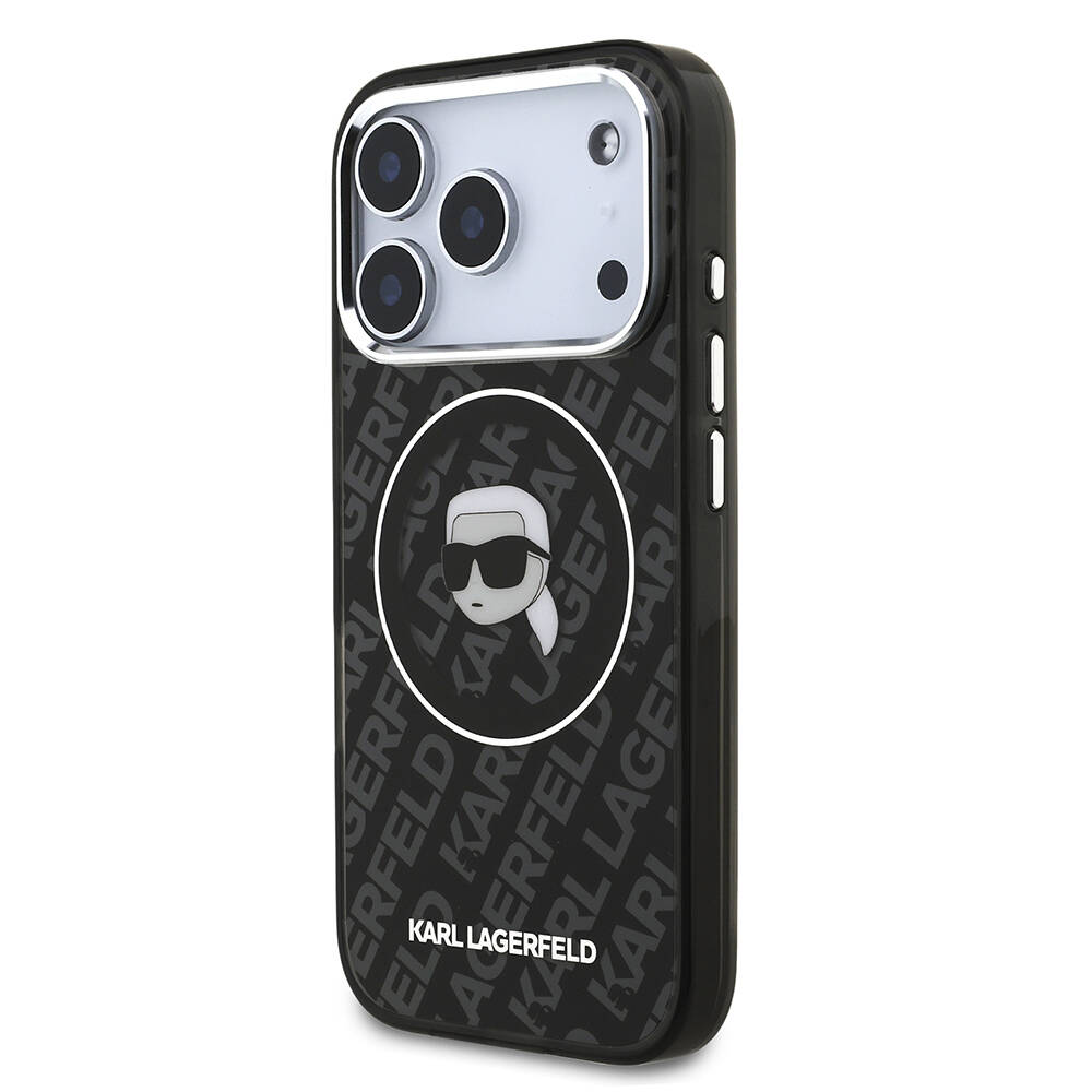 Apple iPhone 17 Pro Max Kılıf Karl Lagerfeld Orjinal Lisanslı IML Baskılı KL Heads Kapak - 3
