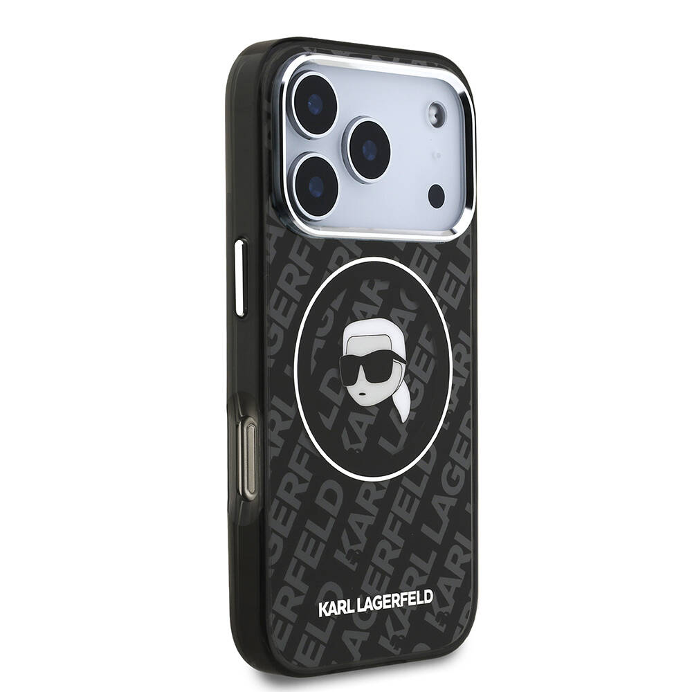 Apple iPhone 17 Pro Max Kılıf Karl Lagerfeld Orjinal Lisanslı IML Baskılı KL Heads Kapak - 5
