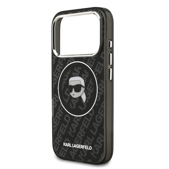 Apple iPhone 17 Pro Max Kılıf Karl Lagerfeld Orjinal Lisanslı IML Baskılı KL Heads Kapak - 7