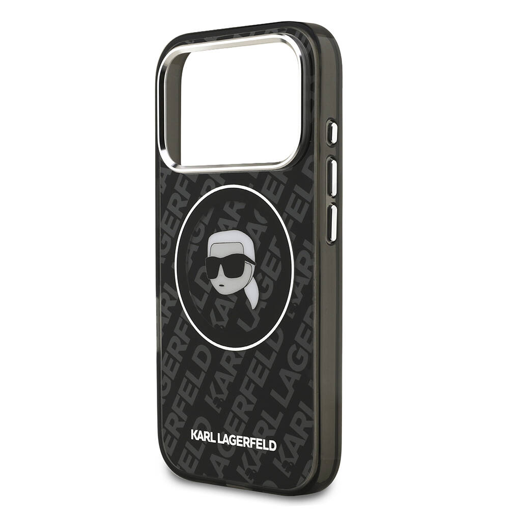 Apple iPhone 17 Pro Max Kılıf Karl Lagerfeld Orjinal Lisanslı IML Baskılı KL Heads Kapak - 7