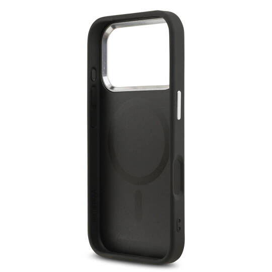 Apple iPhone 17 Pro Max Kılıf Karl Lagerfeld Orjinal Lisanslı M-safe Şarj Özellikli Metal Kamera ve Buton Tasarımlı K&C PU Deri Kapak - 10