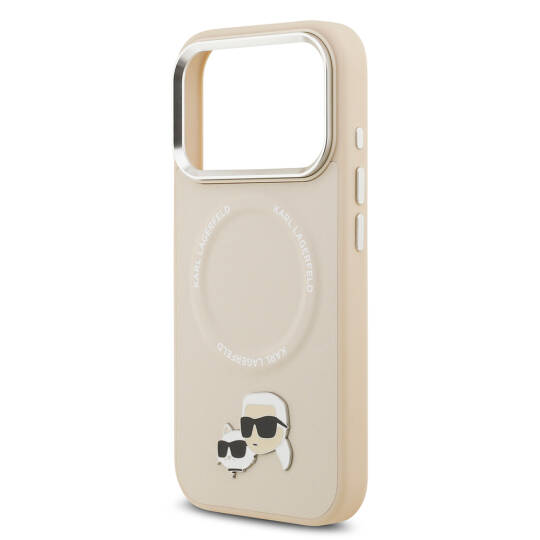 Apple iPhone 17 Pro Max Kılıf Karl Lagerfeld Orjinal Lisanslı M-safe Şarj Özellikli Metal Kamera ve Buton Tasarımlı K&C PU Deri Kapak - 15