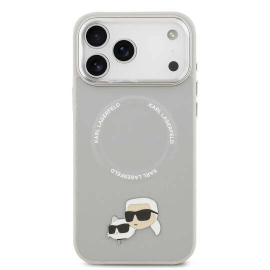 Apple iPhone 17 Pro Max Kılıf Karl Lagerfeld Orjinal Lisanslı M-safe Şarj Özellikli Metal Kamera ve Buton Tasarımlı K&C PU Deri Kapak - 18