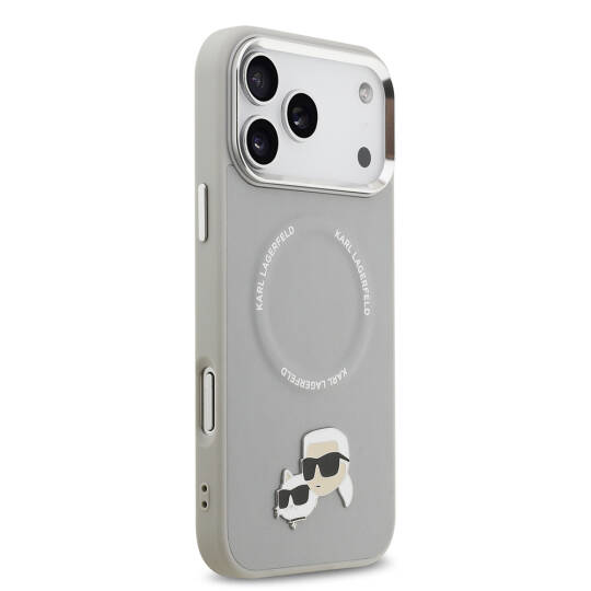Apple iPhone 17 Pro Max Kılıf Karl Lagerfeld Orjinal Lisanslı M-safe Şarj Özellikli Metal Kamera ve Buton Tasarımlı K&C PU Deri Kapak - 19