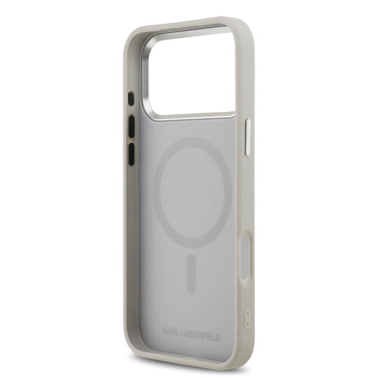 Apple iPhone 17 Pro Max Kılıf Karl Lagerfeld Orjinal Lisanslı M-safe Şarj Özellikli Metal Kamera ve Buton Tasarımlı K&C PU Deri Kapak - 22