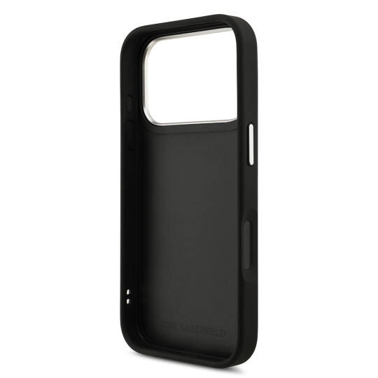 Apple iPhone 17 Pro Max Kılıf Karl Lagerfeld Orjinal Lisanslı Metal Logolu K&C Heads Pin Kapak - 9