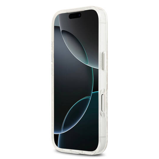 Apple iPhone 17 Pro Max Kılıf Karl Lagerfeld Orjinal Lisanslı Parlayan Simli Karl & Choupette Heads Kapak - 14