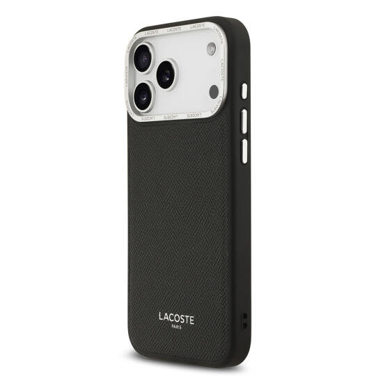 Apple iPhone 17 Pro Max Kılıf Lacoste Orjinal Lisanslı M-safe Şarj Özellikli Champs Elysees PU Deri Tasarımlı Kapak - 7