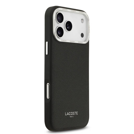 Apple iPhone 17 Pro Max Kılıf Lacoste Orjinal Lisanslı M-safe Şarj Özellikli Champs Elysees PU Deri Tasarımlı Kapak - 12