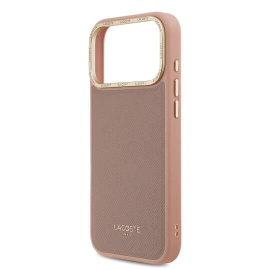 Apple iPhone 17 Pro Max Kılıf Lacoste Orjinal Lisanslı M-safe Şarj Özellikli Champs Elysees PU Deri Tasarımlı Kapak - 17