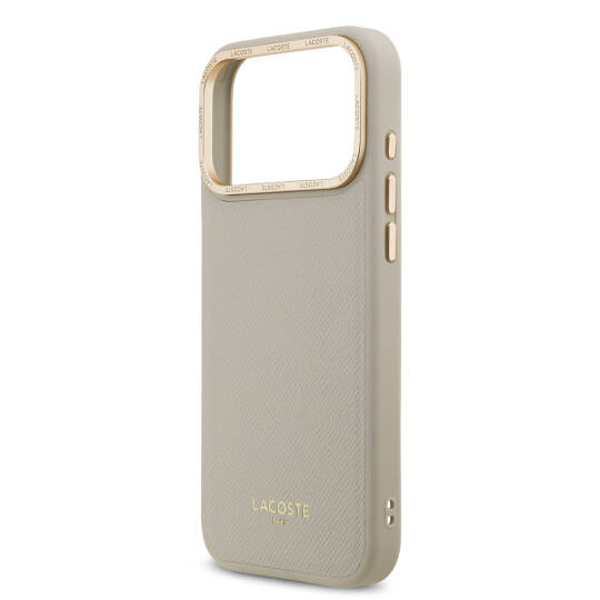 Apple iPhone 17 Pro Max Kılıf Lacoste Orjinal Lisanslı M-safe Şarj Özellikli Champs Elysees PU Deri Tasarımlı Kapak - 18