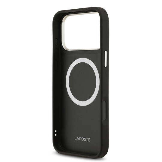 Apple iPhone 17 Pro Max Kılıf Lacoste Orjinal Lisanslı M-safe Şarj Özellikli Champs Elysees PU Deri Tasarımlı Kapak - 21