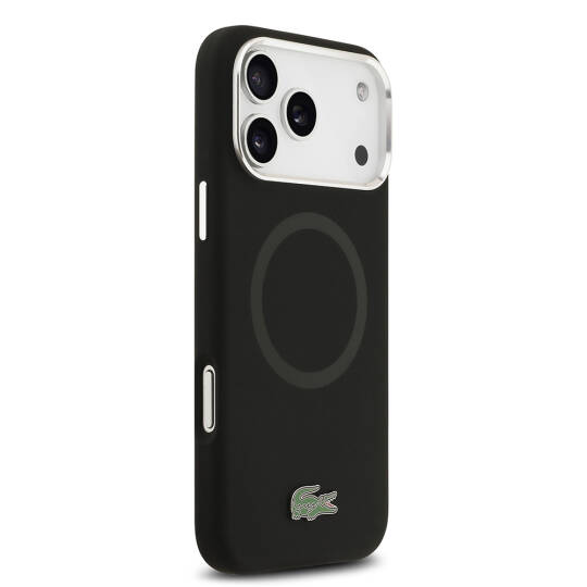 Apple iPhone 17 Pro Max Kılıf Lacoste Orjinal Lisanslı M-safe Şarj Özellikli İkonik Logolu Metal Kamera Çerçeveli Silikon Kapak - 15