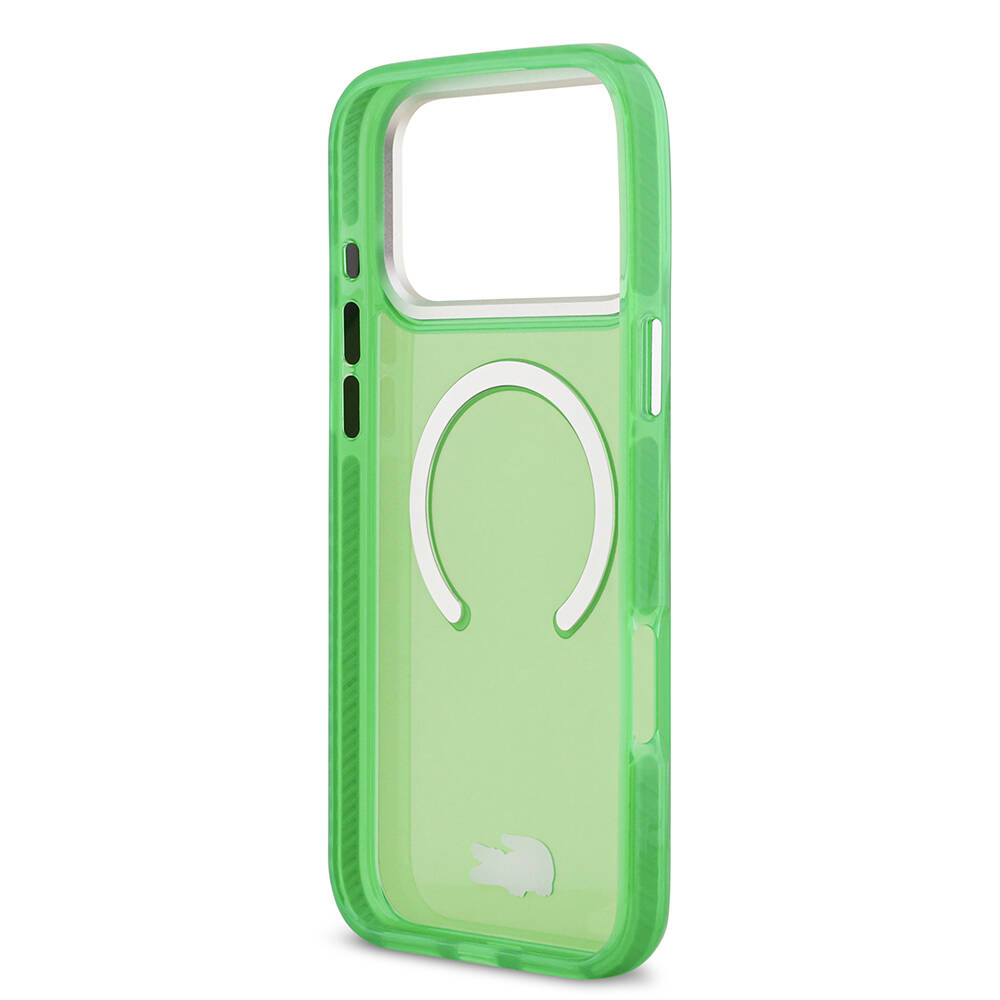 Apple iPhone 17 Pro Max Kılıf Lacoste Orjinal Lisanslı M-safe Şarj Özellikli İkonik Timsah Logolu Buzlu Kapak - 22