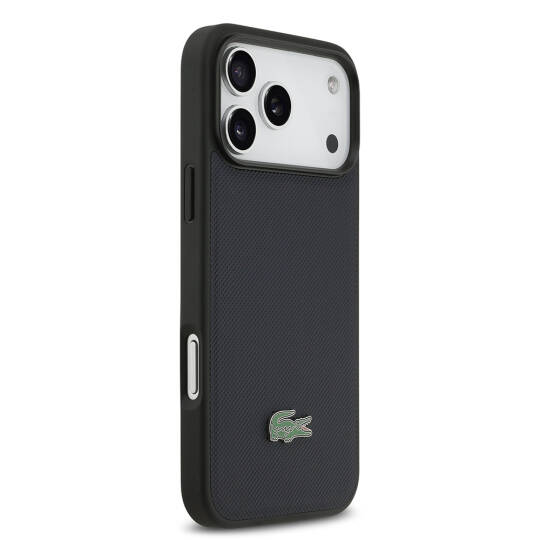 Apple iPhone 17 Pro Max Kılıf Lacoste Orjinal Lisanslı M-safe Şarj Özellikli PU Pike Desenli Metal Logolu Kapak - 12