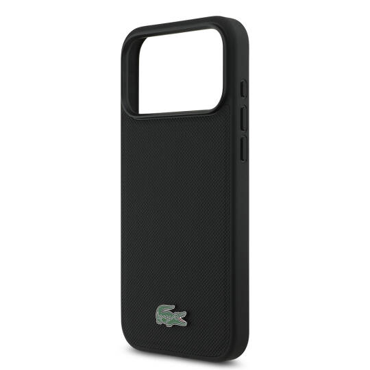 Apple iPhone 17 Pro Max Kılıf Lacoste Orjinal Lisanslı M-safe Şarj Özellikli PU Pike Desenli Metal Logolu Kartlıklı Kapak - 9