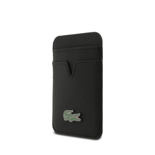 Apple iPhone 17 Pro Max Kılıf Lacoste Orjinal Lisanslı M-safe Şarj Özellikli PU Pike Desenli Metal Logolu Kartlıklı Kapak - 11