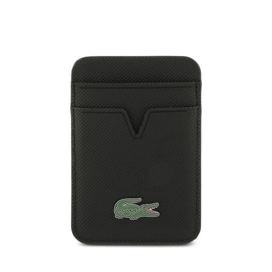 Apple iPhone 17 Pro Max Kılıf Lacoste Orjinal Lisanslı M-safe Şarj Özellikli PU Pike Desenli Metal Logolu Kartlıklı Kapak - 12