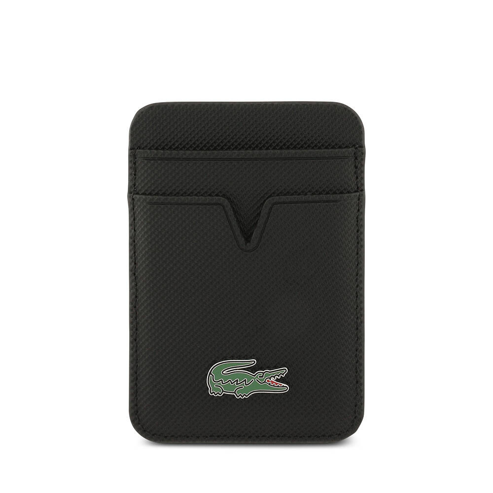 Apple iPhone 17 Pro Max Kılıf Lacoste Orjinal Lisanslı M-safe Şarj Özellikli PU Pike Desenli Metal Logolu Kartlıklı Kapak - 12