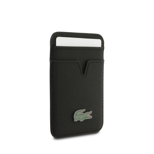 Apple iPhone 17 Pro Max Kılıf Lacoste Orjinal Lisanslı M-safe Şarj Özellikli PU Pike Desenli Metal Logolu Kartlıklı Kapak - 13