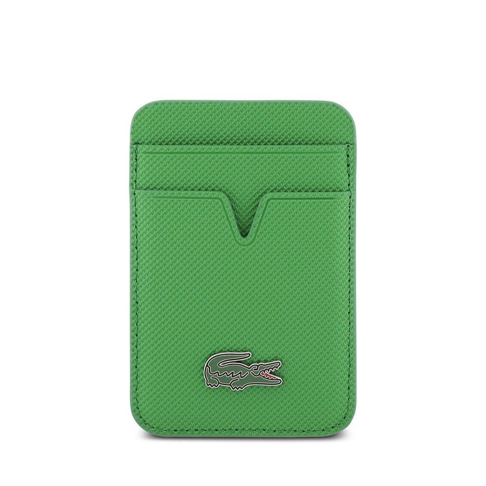 Apple iPhone 17 Pro Max Kılıf Lacoste Orjinal Lisanslı M-safe Şarj Özellikli PU Pike Desenli Metal Logolu Kartlıklı Kapak - 21